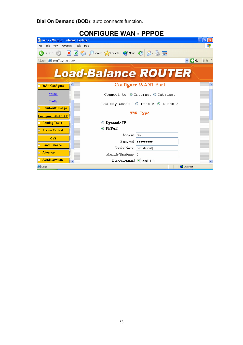 Configure wan - pppoe | PROLiNK MH8241 User Manual | Page 53 / 107