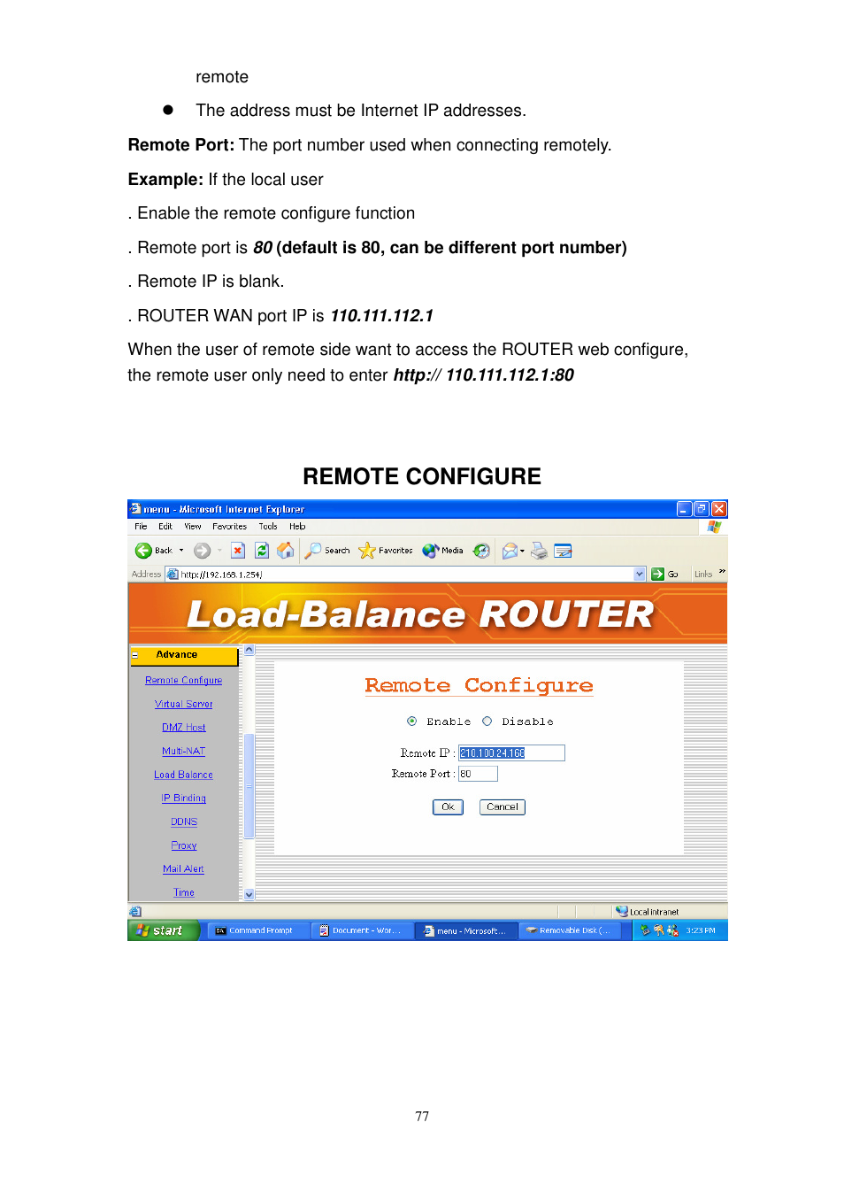 Remote configure | PROLiNK MH8241 User Manual | Page 77 / 107
