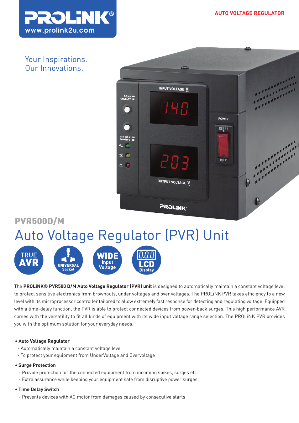 PROLiNK PVR500 D_M Series User Manual | 2 pages