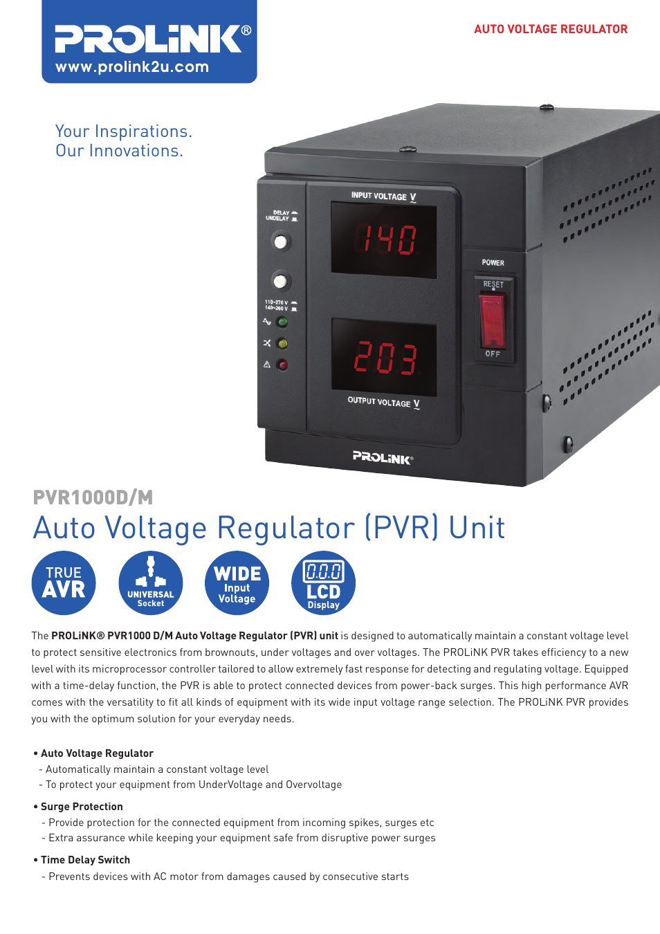PROLiNK PVR1000 D_M Series User Manual | 2 pages