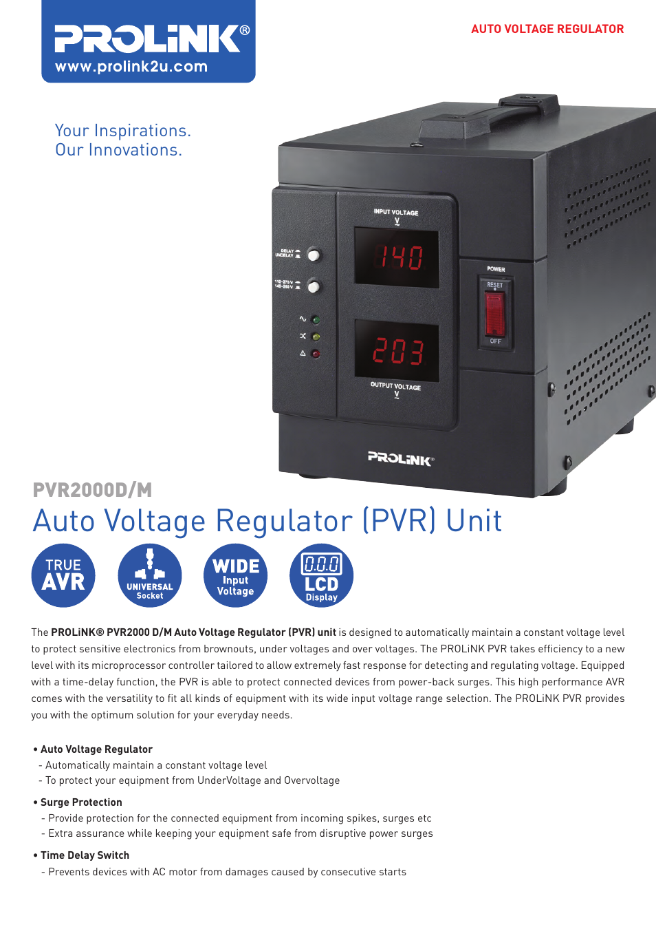 PROLiNK PVR2000 D_M Series User Manual | 2 pages