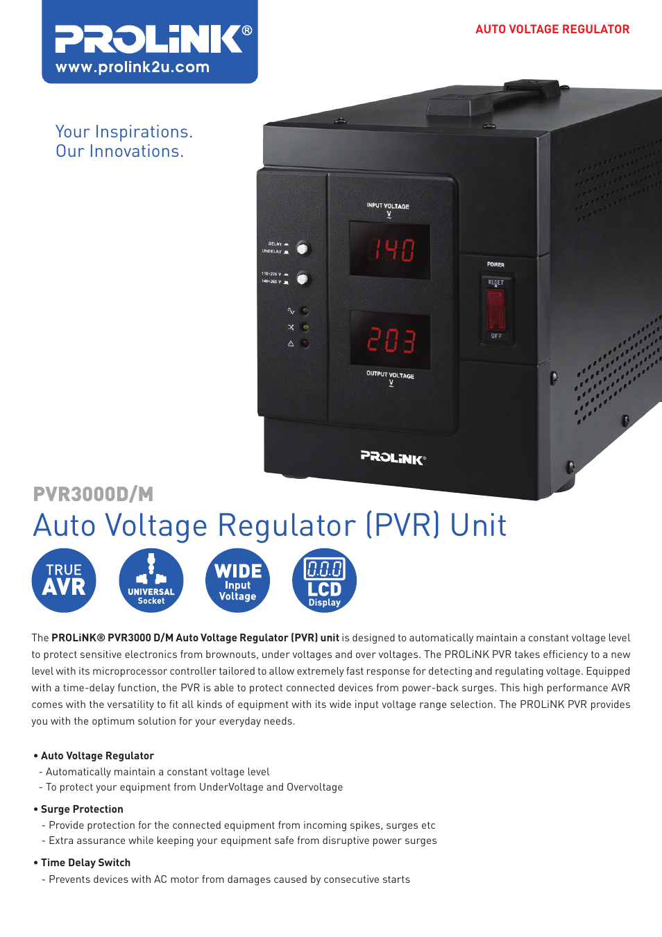 PROLiNK PVR3000 D_M Series User Manual | 2 pages