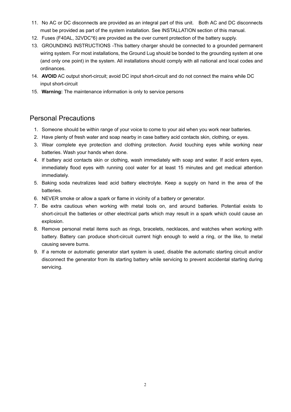 Personal precautions | PROLiNK IPS3000 User Manual | Page 4 / 20