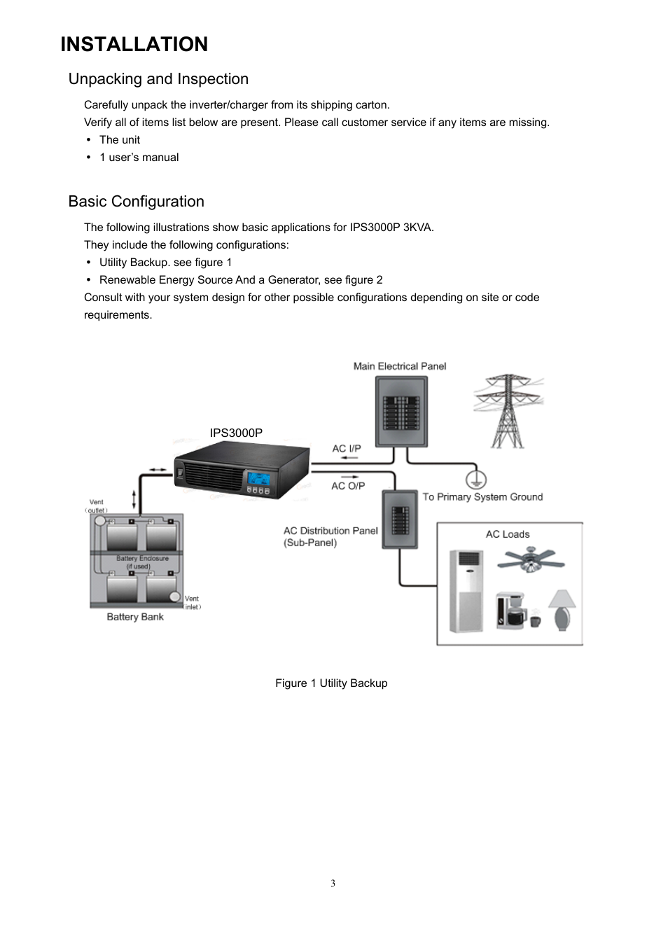 Installation, Unpacking and inspection, Basic configuration | PROLiNK IPS3000 User Manual | Page 5 / 20