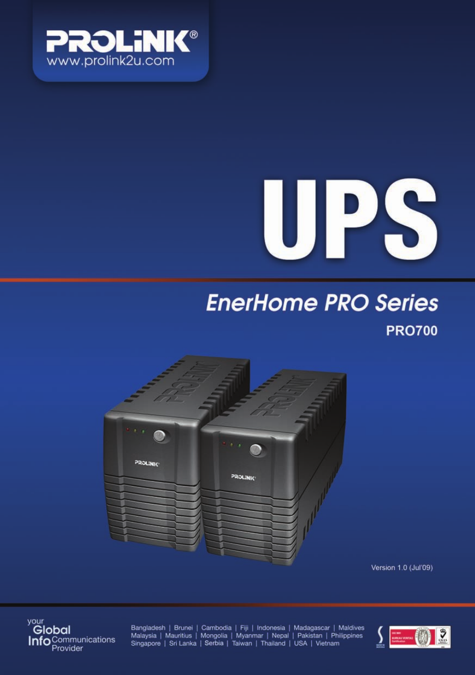 PROLiNK PRO700 EnerHome User Manual | 12 pages