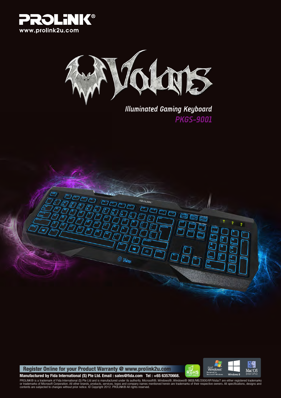 PROLiNK VOLANS User Manual | 2 pages