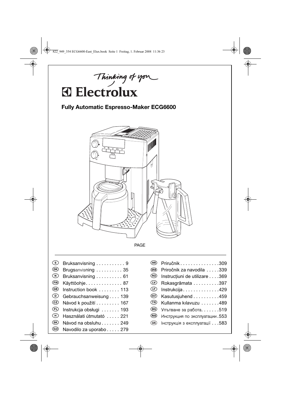 Electrolux ECG6600 User Manual | 616 pages