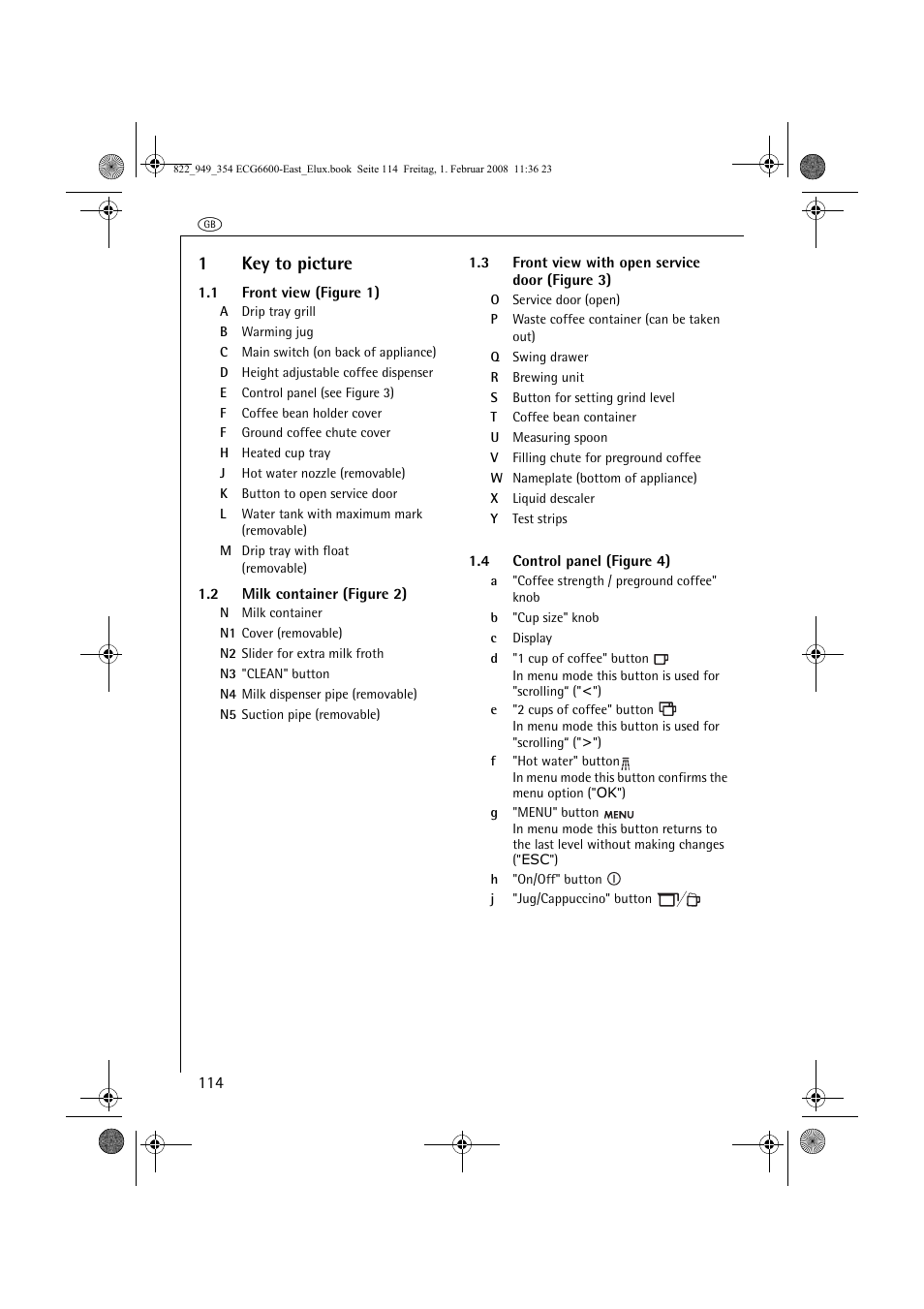 1key to picture | Electrolux ECG6600 User Manual | Page 114 / 616