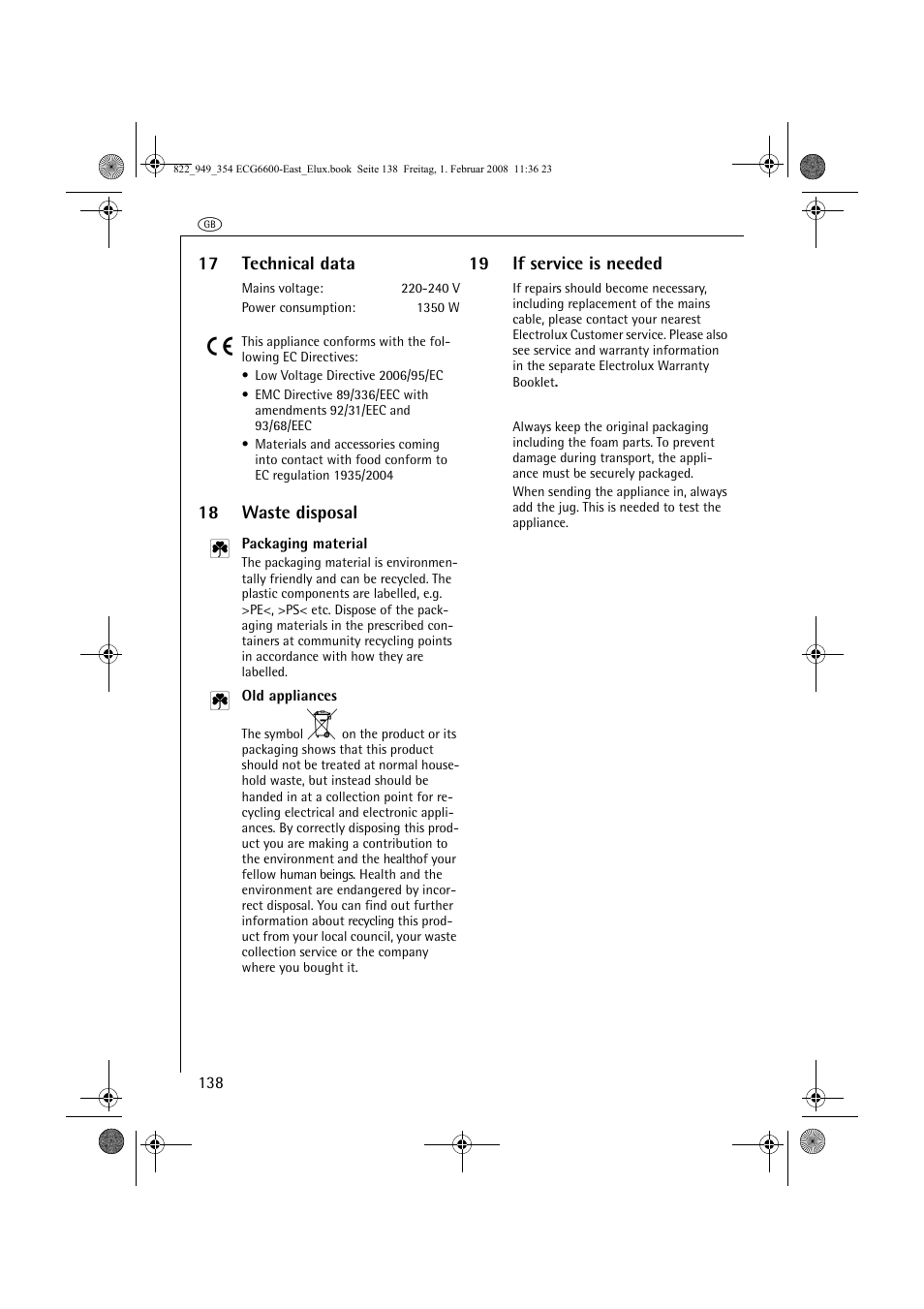 Electrolux ECG6600 User Manual | Page 138 / 616