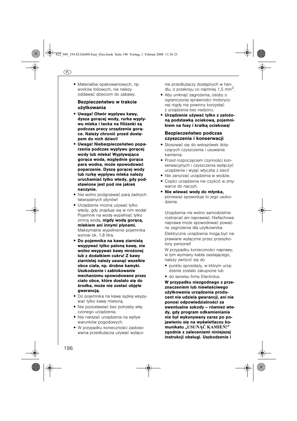 Electrolux ECG6600 User Manual | Page 196 / 616