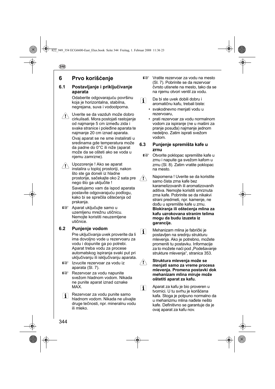 6prvo korišćenje | Electrolux ECG6600 User Manual | Page 344 / 616