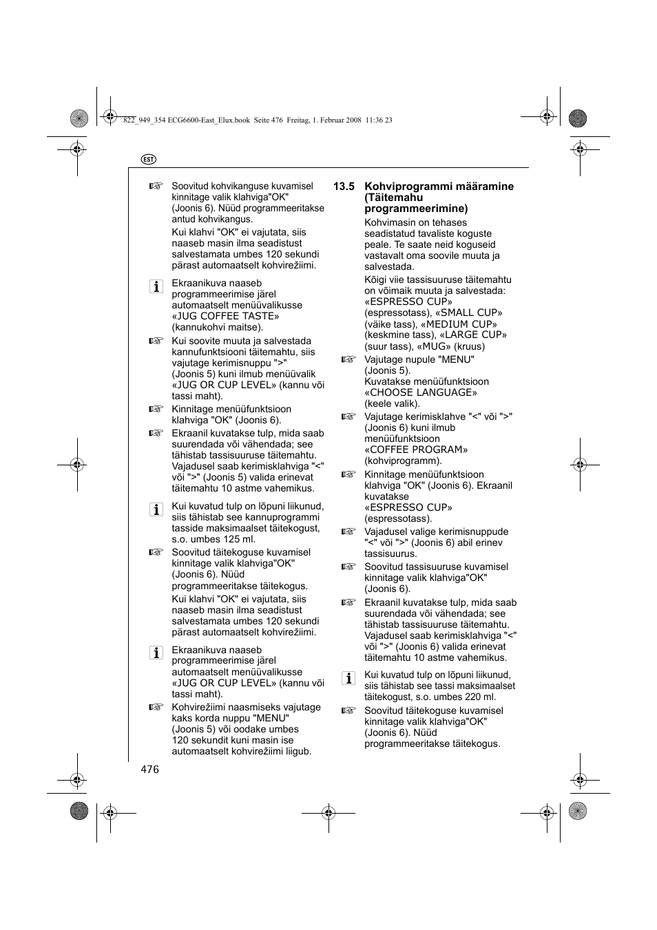 Electrolux ECG6600 User Manual | Page 476 / 616