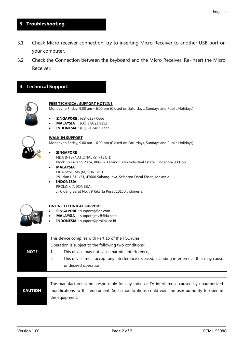 PROLiNK PCML-5308G User Manual | Page 2 / 4