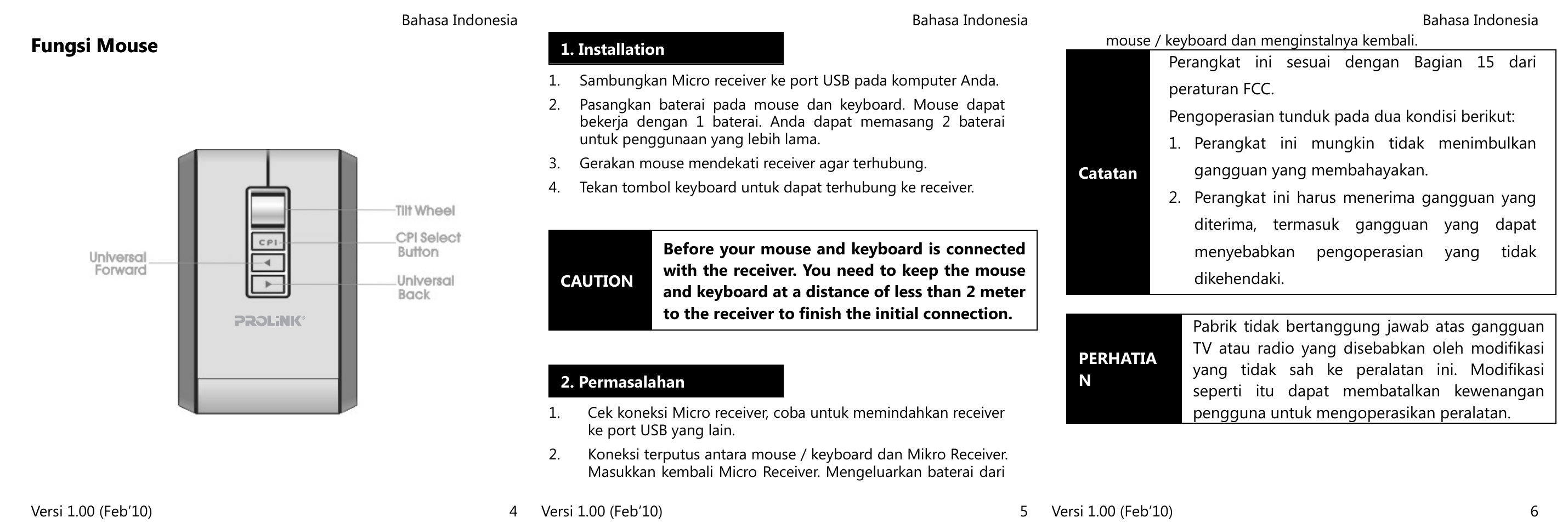 PROLiNK PCML-5307G User Manual | Page 4 / 4