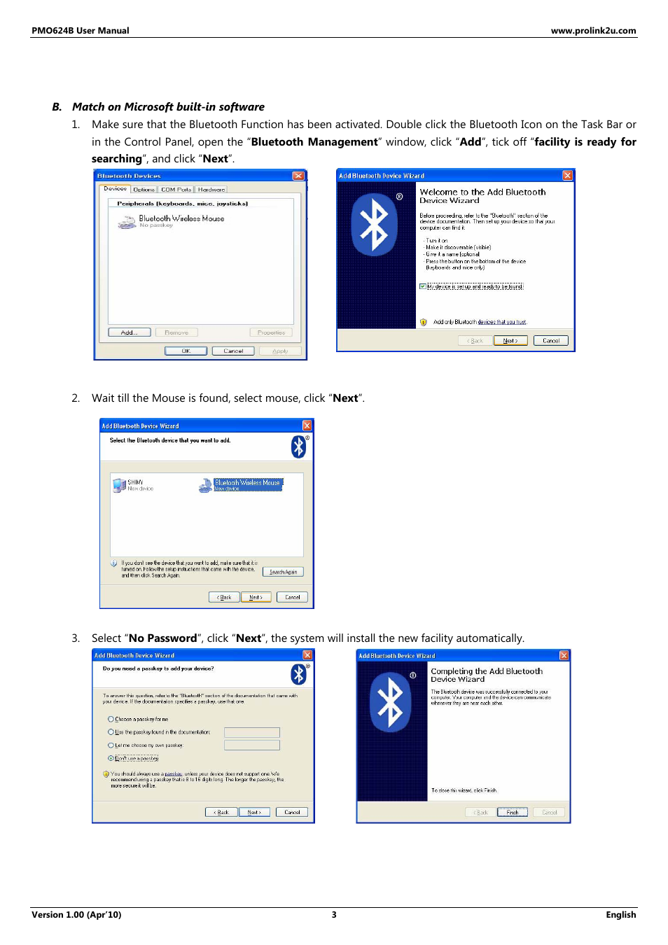 PROLiNK PMO624B User Manual | Page 3 / 5