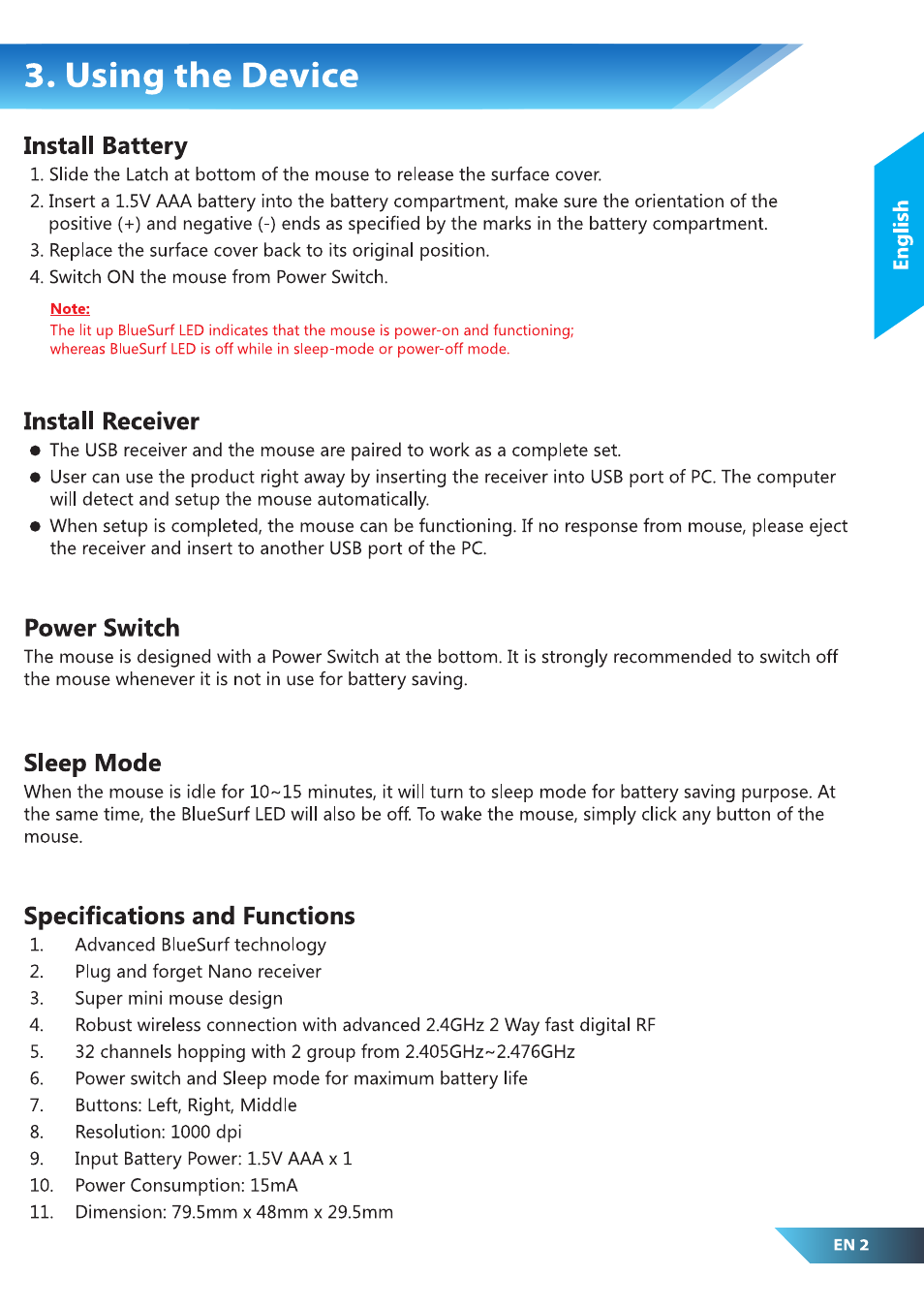 PROLiNK PMO716G User Manual | Page 3 / 8