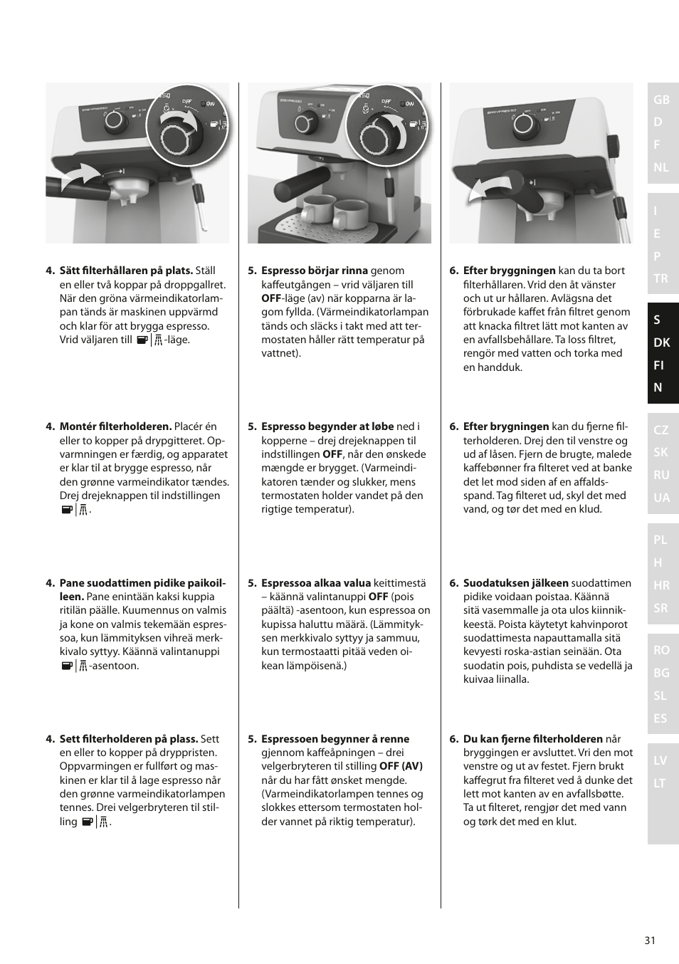 Electrolux EEA110 User Manual | Page 31 / 88