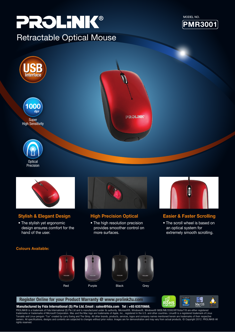 PROLiNK PMR3001 User Manual | 1 page
