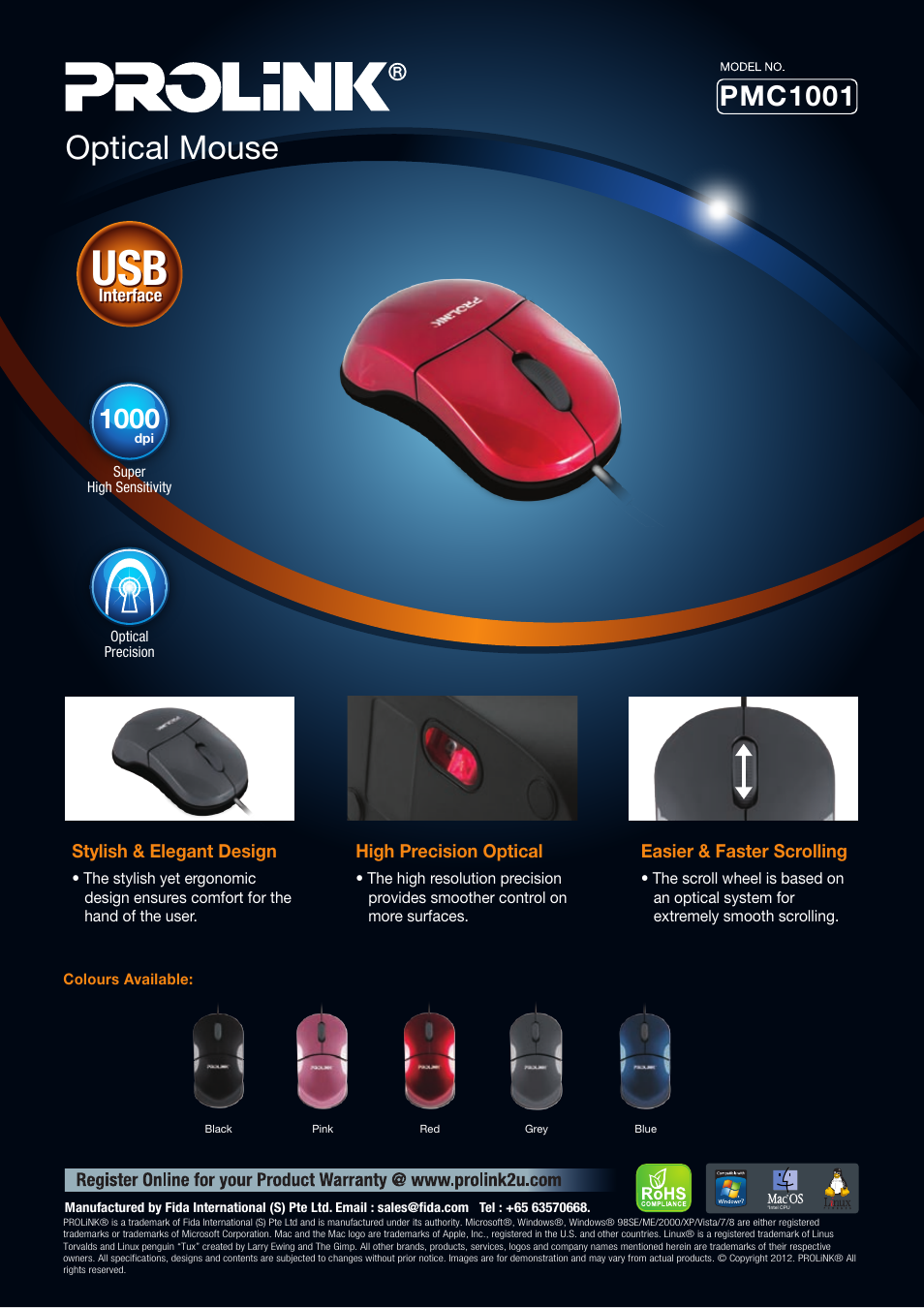 PROLiNK PMC1001 User Manual | 1 page
