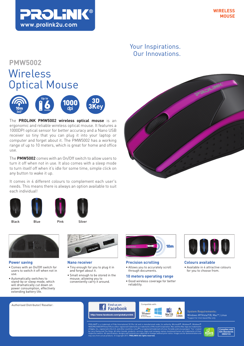 PROLiNK PMW5002 User Manual | 1 page