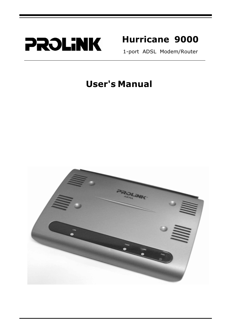 PROLiNK Hurricane 9000 User Manual | 36 pages