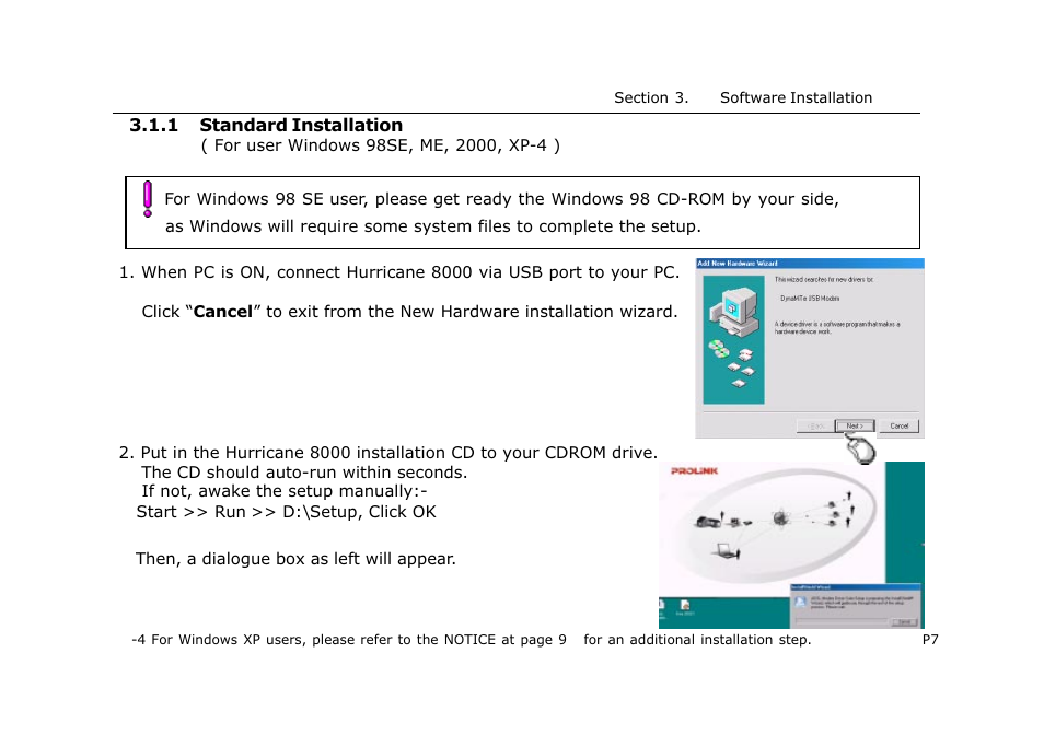 PROLiNK HURRICANE 8000 ADSL MODEM User Manual | Page 10 / 30
