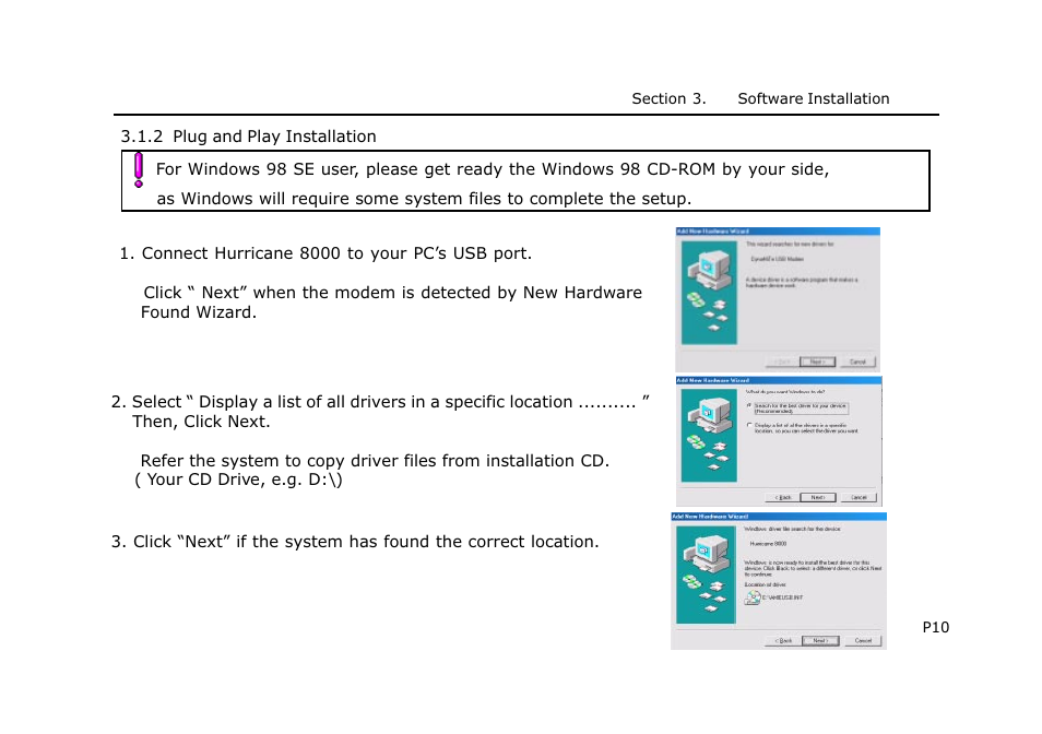 PROLiNK HURRICANE 8000 ADSL MODEM User Manual | Page 13 / 30