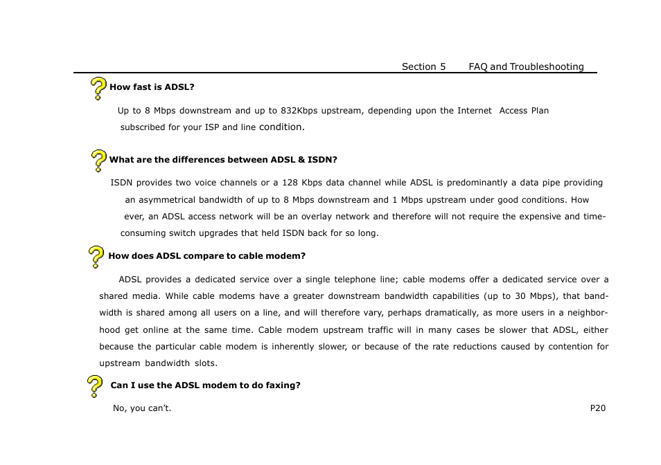 PROLiNK HURRICANE 8000 ADSL MODEM User Manual | Page 23 / 30