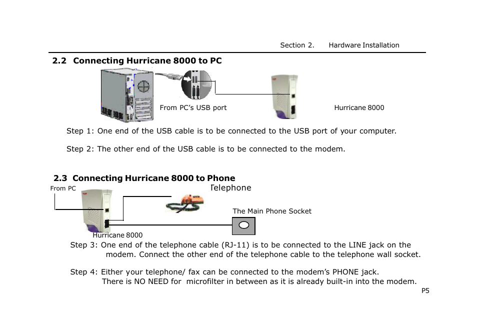PROLiNK HURRICANE 8000 ADSL MODEM User Manual | Page 8 / 30