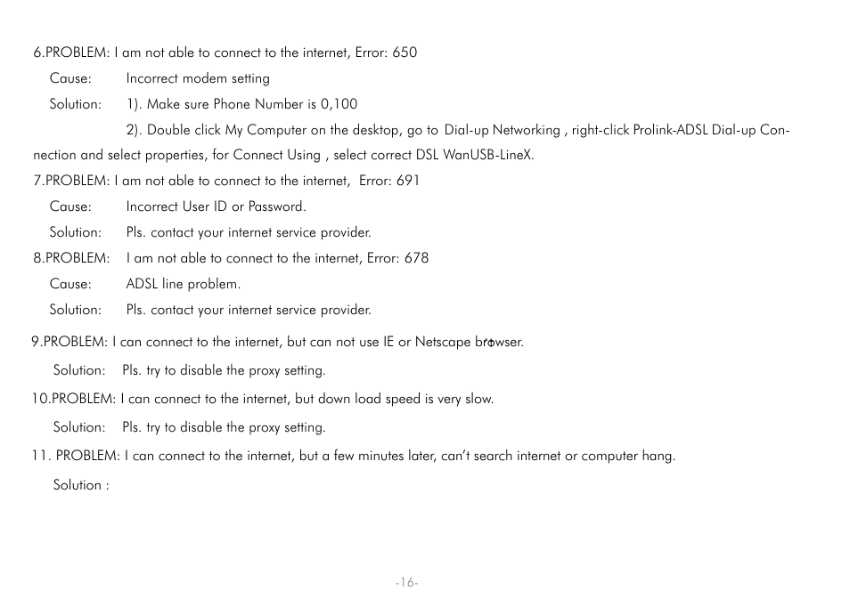 PROLiNK Hurricane 7000 User Manual | Page 18 / 21