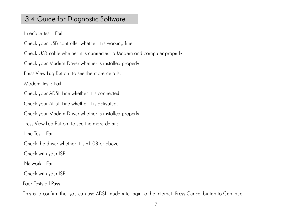 4 guide for diagnostic software | PROLiNK Hurricane 7000 User Manual | Page 9 / 21