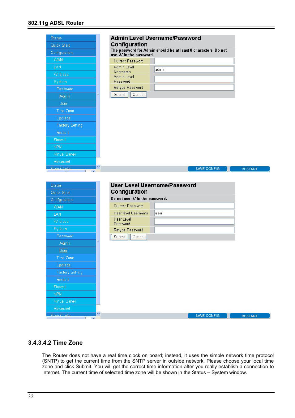 2 time zone | PROLiNK Hurricane 9000G User Manual | Page 36 / 62