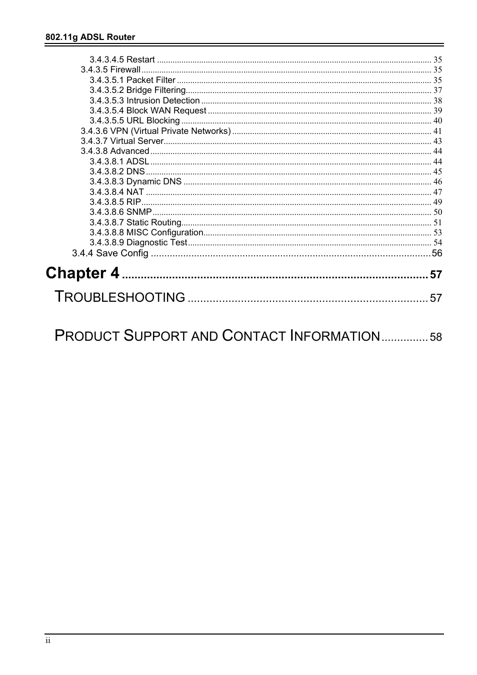 Chapter 4, Roubleshooting, Roduct | Upport and, Ontact, Nformation | PROLiNK Hurricane 9000G User Manual | Page 4 / 62