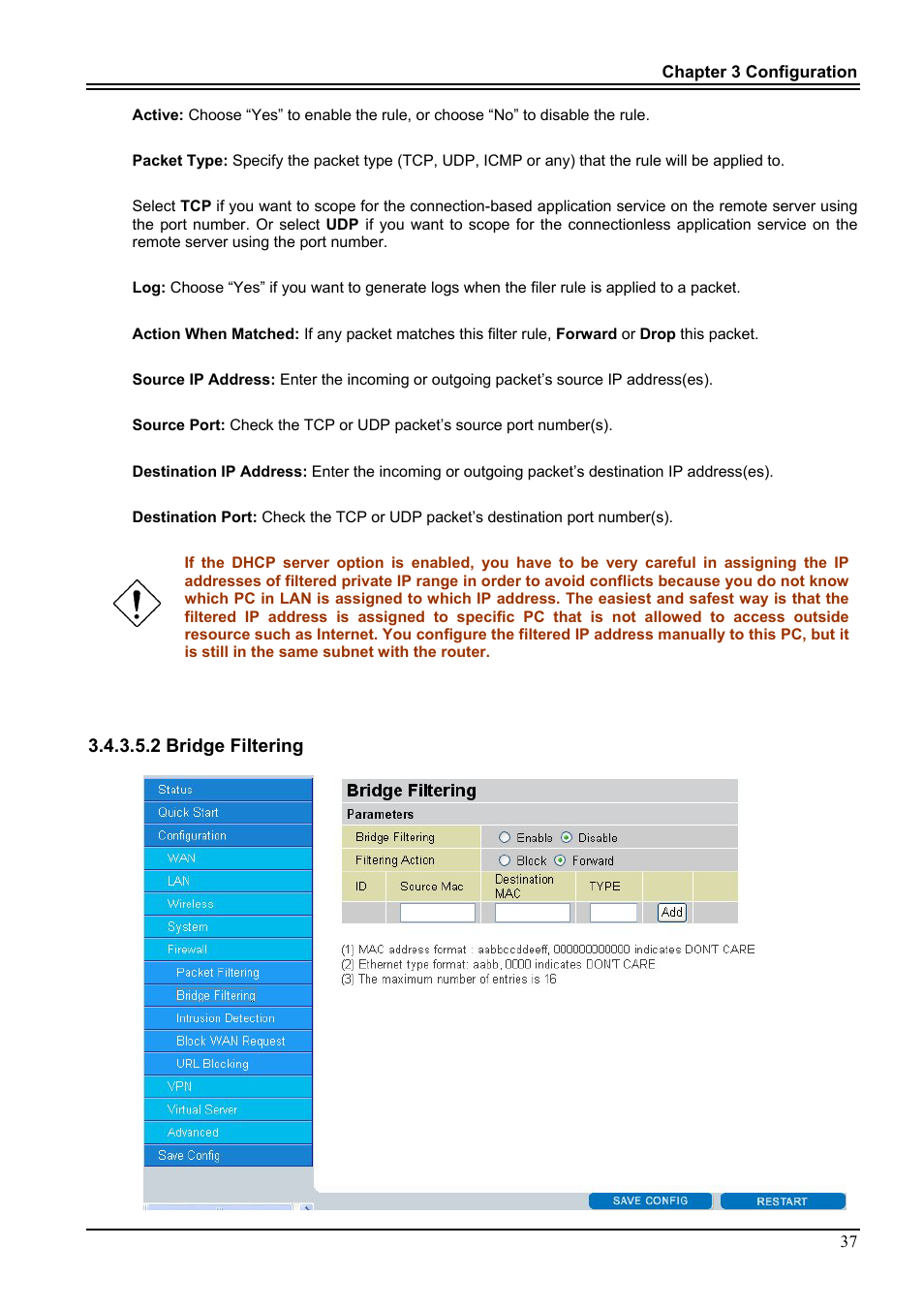2 bridge filtering | PROLiNK Hurricane 9000G User Manual | Page 41 / 62