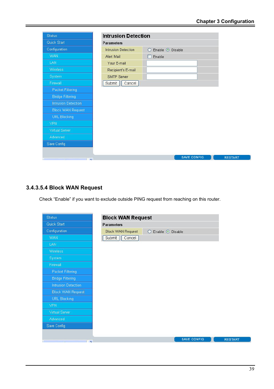 4 block wan request | PROLiNK Hurricane 9000G User Manual | Page 43 / 62