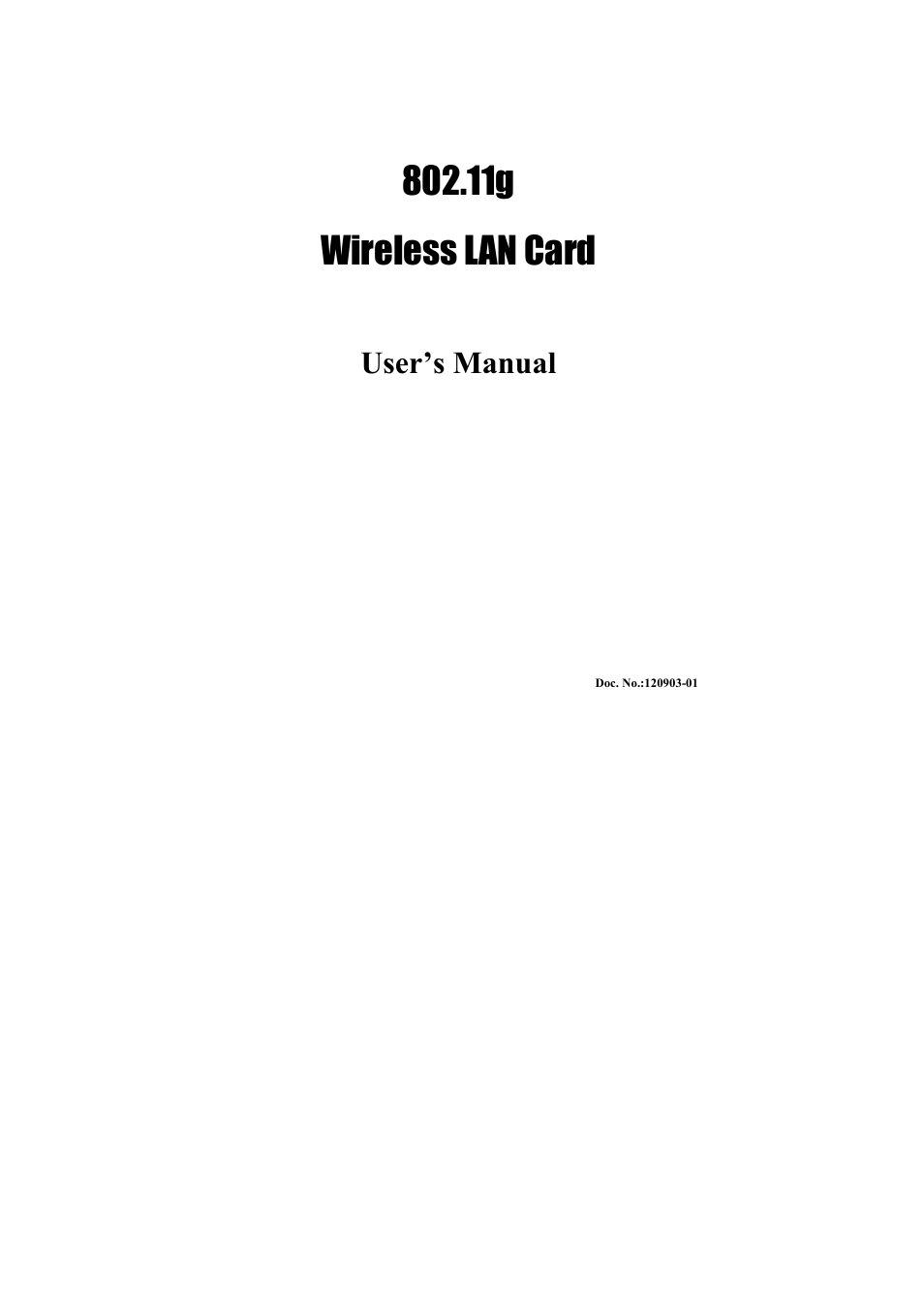 PROLiNK WG3000 Wireless LAN Card 802.11g User Manual | 36 pages
