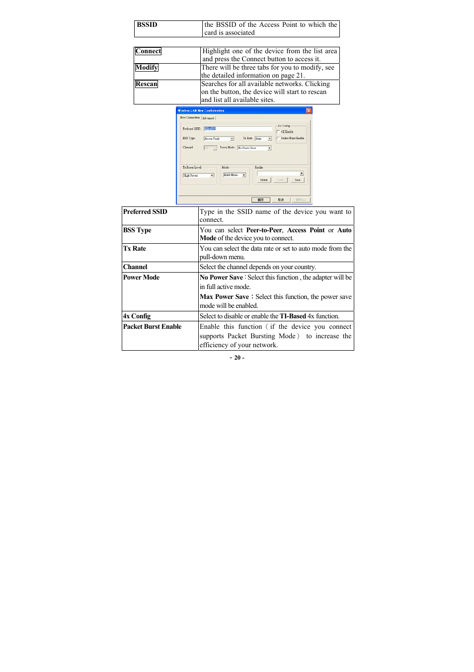 PROLiNK WG3000 Wireless LAN Card 802.11g User Manual | Page 24 / 36