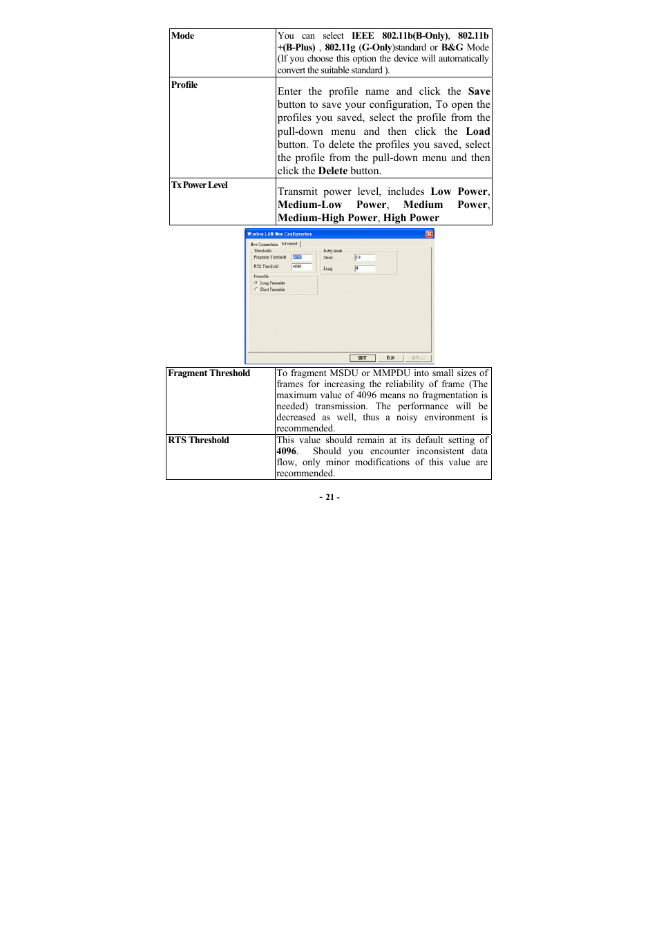 PROLiNK WG3000 Wireless LAN Card 802.11g User Manual | Page 25 / 36