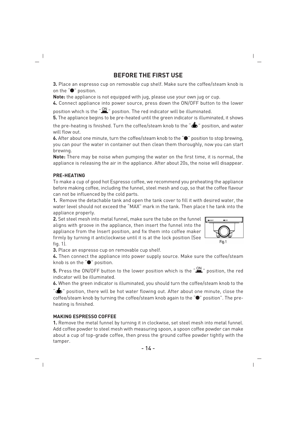 Before the first use | SINBO SCM 2926 User Manual | Page 15 / 69