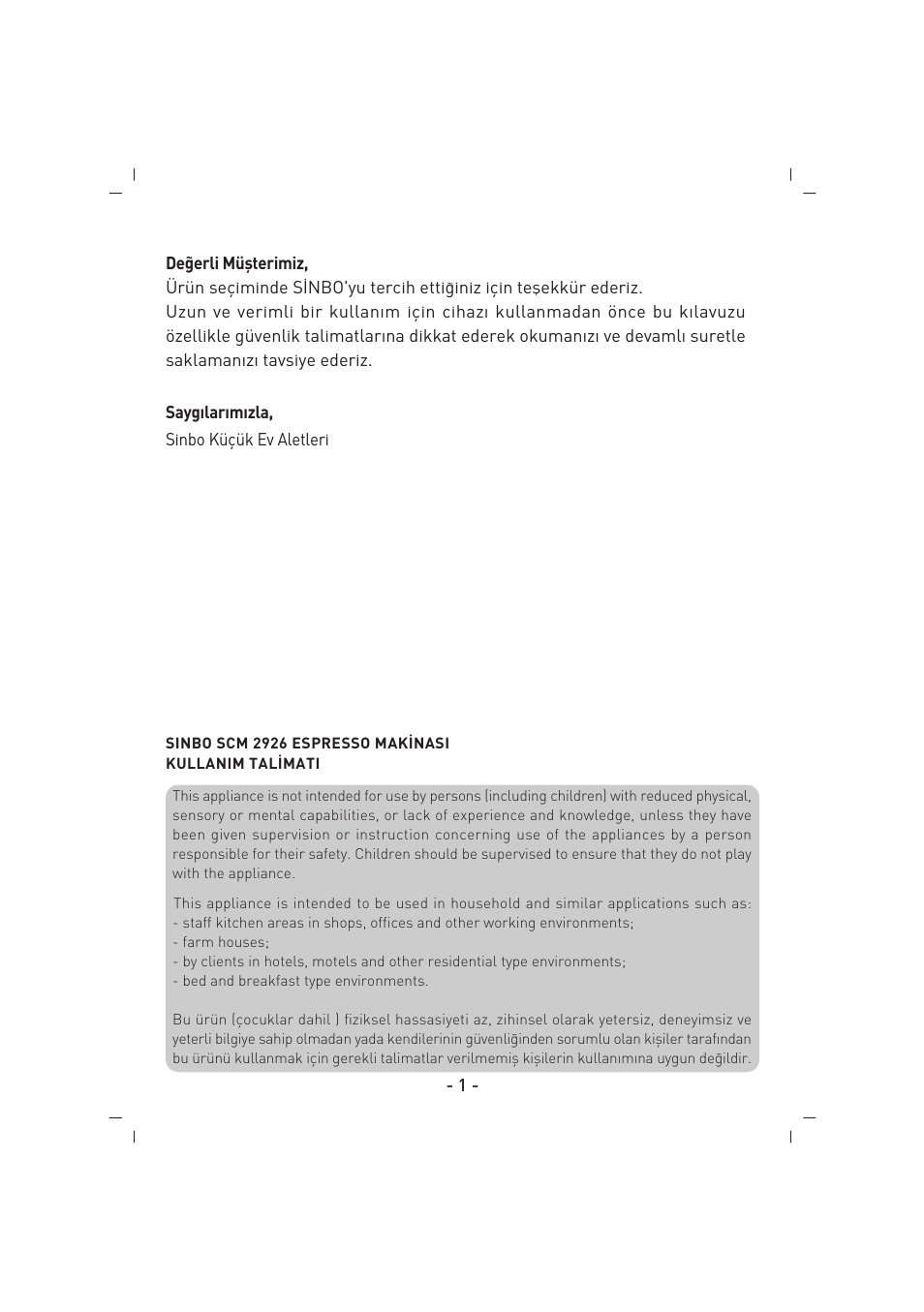 SINBO SCM 2926 User Manual | Page 2 / 69