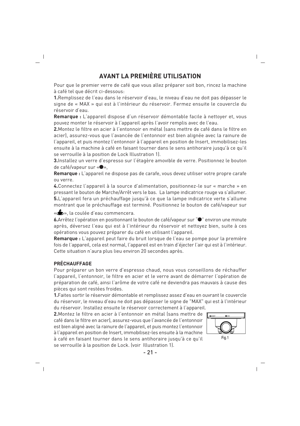 Avant la première utilisation | SINBO SCM 2926 User Manual | Page 22 / 69