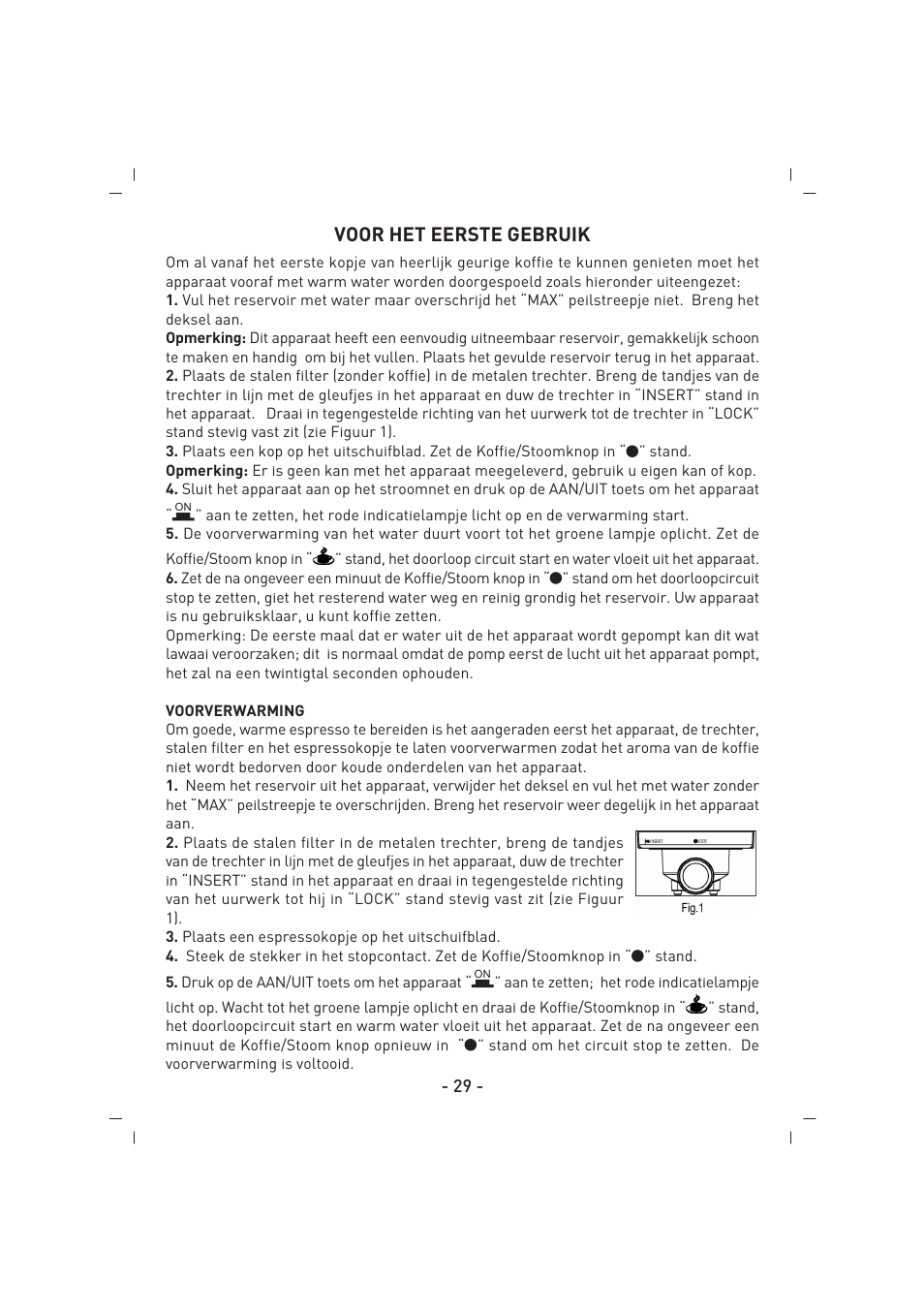 Voor het eerste gebruik | SINBO SCM 2926 User Manual | Page 30 / 69