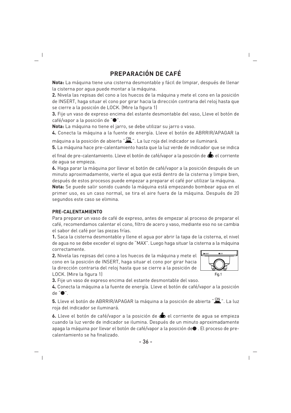 Preparación de café | SINBO SCM 2926 User Manual | Page 37 / 69