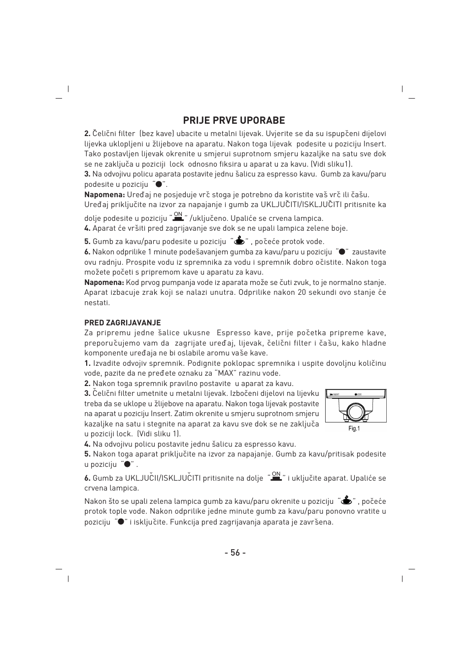 Prije prve uporabe | SINBO SCM 2926 User Manual | Page 57 / 69