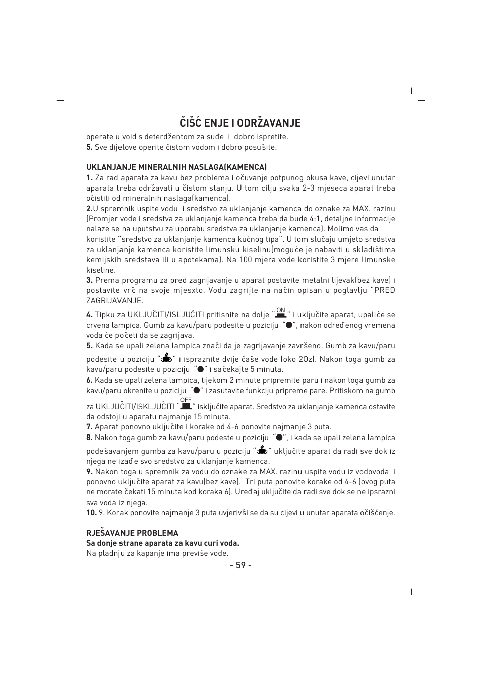 ˇciˇs´c enje i odrˇzavanje | SINBO SCM 2926 User Manual | Page 60 / 69