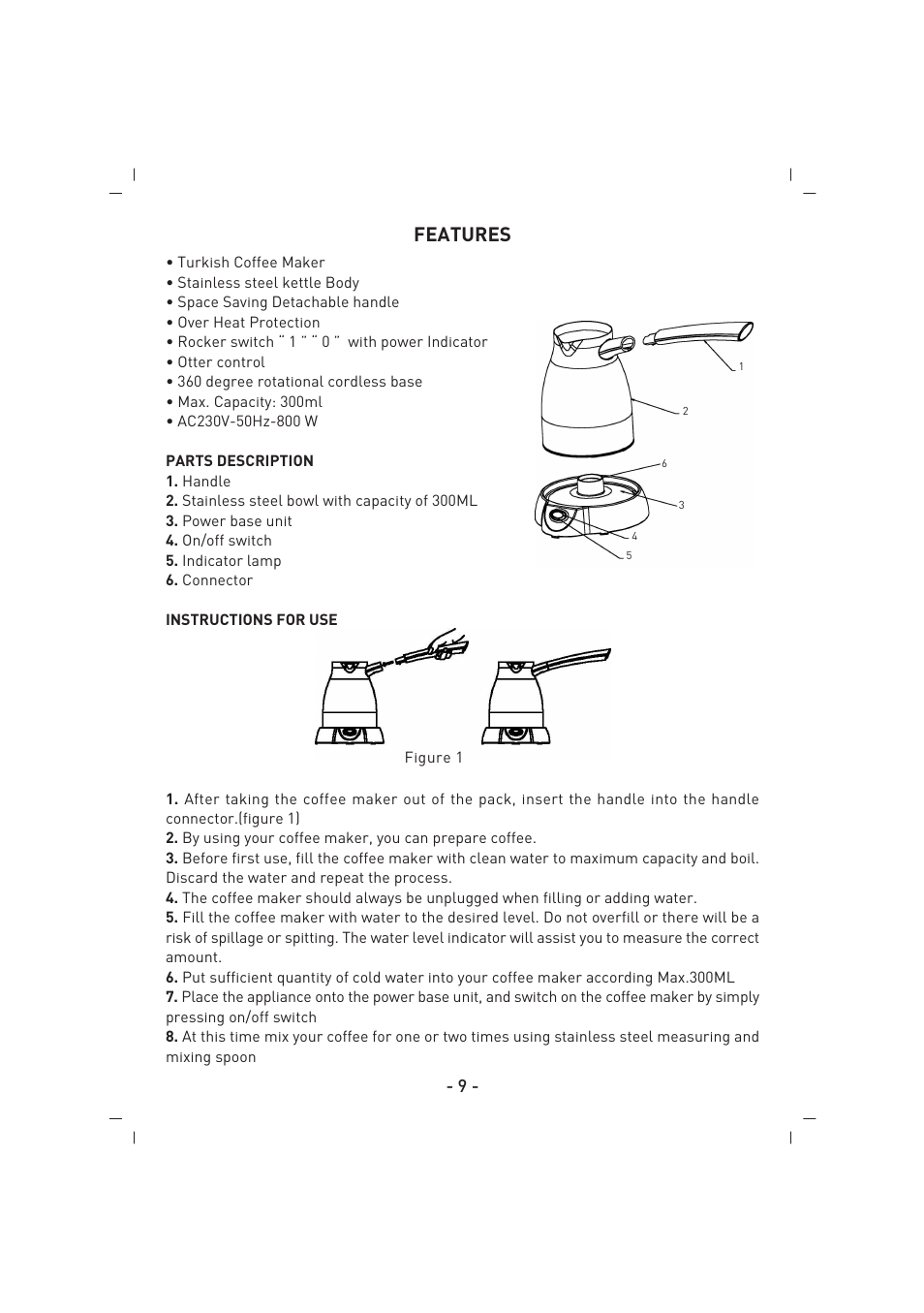 Features | SINBO SCM 2922 User Manual | Page 10 / 44