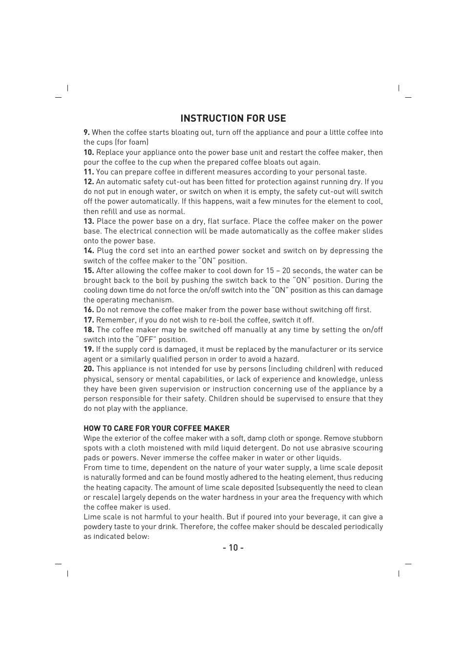 SINBO SCM 2922 User Manual | Page 11 / 44
