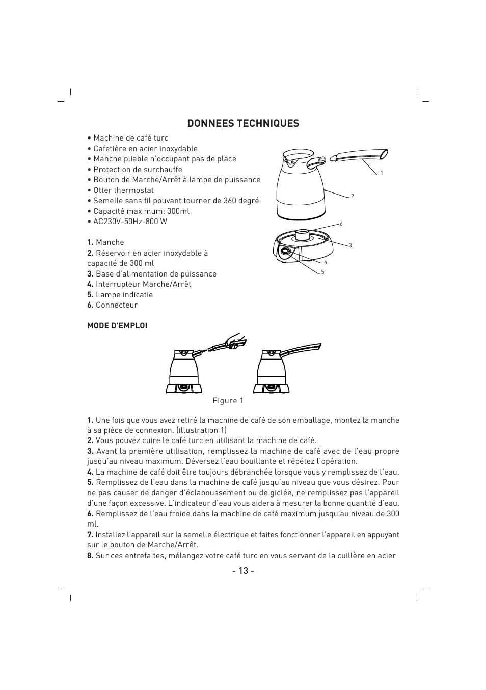 Donnees techniques | SINBO SCM 2922 User Manual | Page 14 / 44