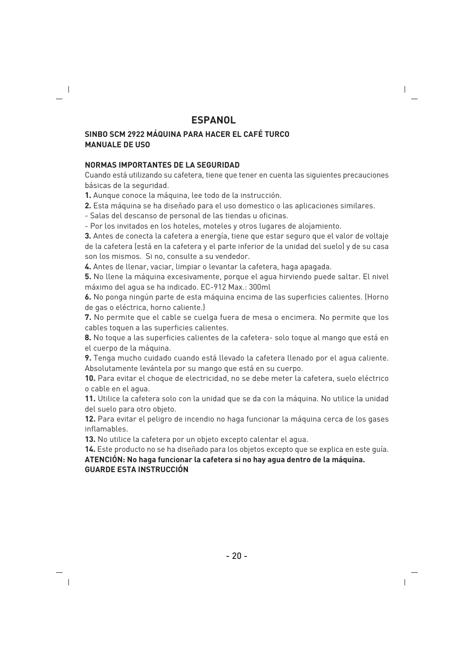 SINBO SCM 2922 User Manual | Page 21 / 44