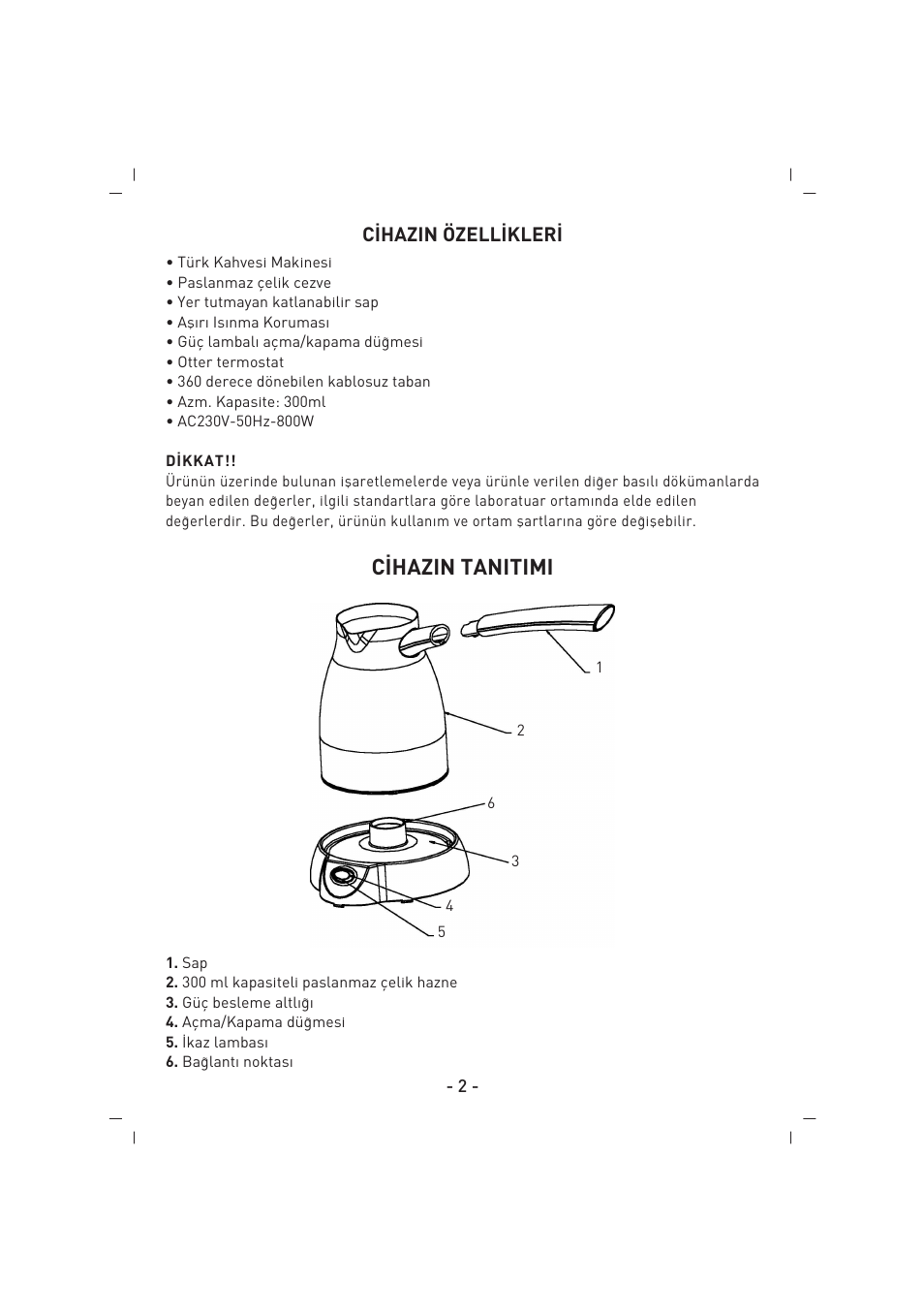 C‹hazin tanitimi, C‹hazin özell‹kler | SINBO SCM 2922 User Manual | Page 3 / 44